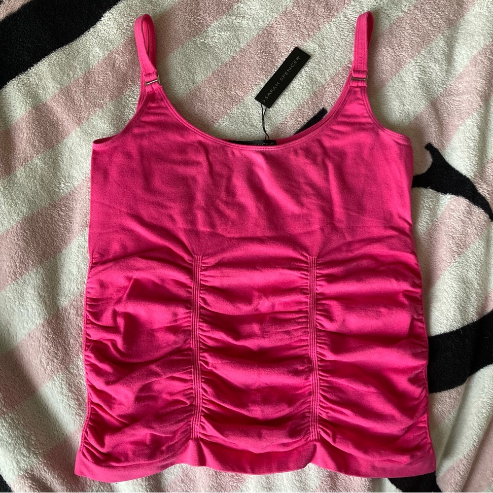 Pink Ruched Camisole Top